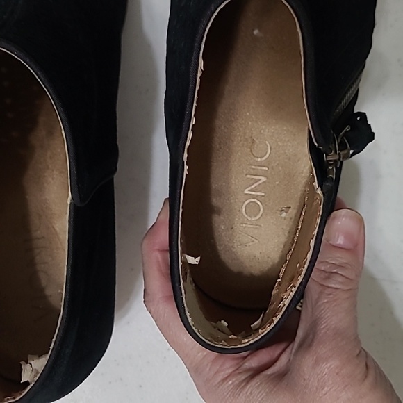 Vionic Black Suede Ankle Booties with Perforated Design size 8 - Picture 12 of 15